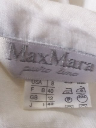 Camicia Max Mara Lino Bianca Taglia M/L