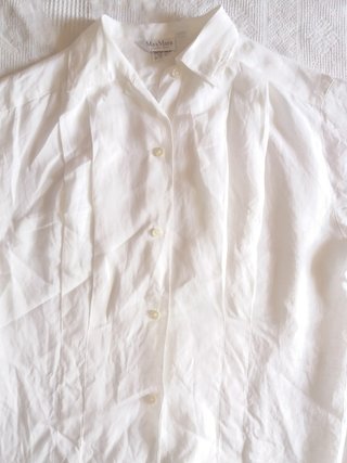 Camicia Max Mara Lino Bianca Taglia M/L