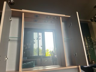 Mueble baño espejo luces 80x80