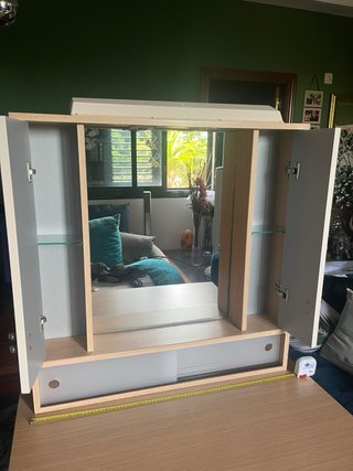 Mueble baño espejo luces 80x80