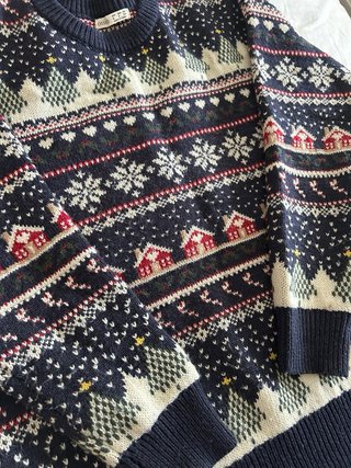Jersey Navideño Estampado Invierno