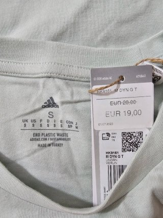 Camiseta Adidas Verde Menta Talla S Nueva