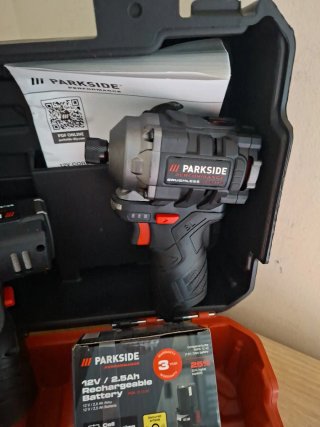 Parkside 12V radial 76mm + llave 170Nm