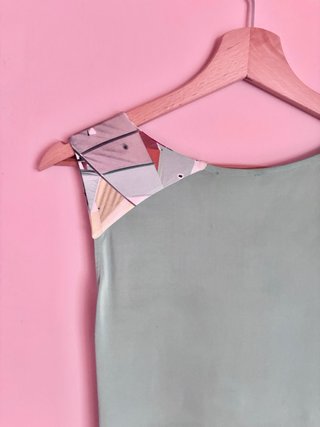 Vestido Bimba y Lola Midi M Turquesa Estampado