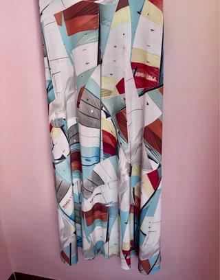 Vestido Bimba y Lola Midi M Turquesa Estampado