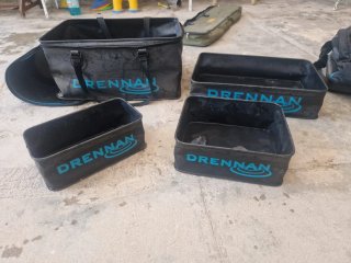 Lote de cubos y bolsas Drennan pesca