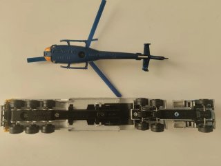Camión Plataforma y Helicóptero de Majorette