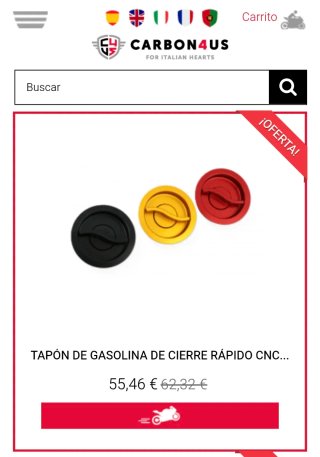 Tapón depósito combustible Ducati Carbono