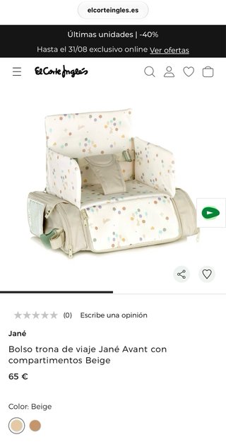 Bolso Trona Viaje Jané Avant