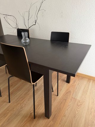 Mesa Comedor Ikea ALHUT Negra