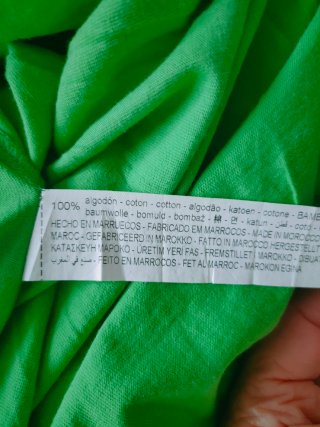 Vestido largo verde Zara Talla M