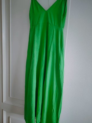 Vestido largo verde Zara Talla M