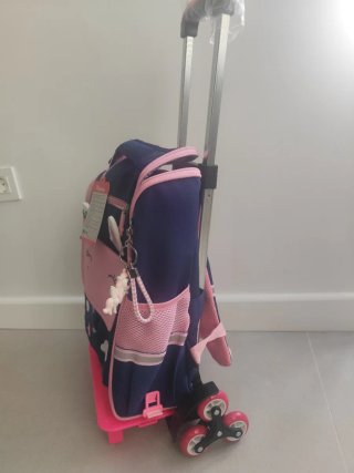 Mochila infantil unicornio azul y rosa