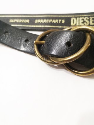 Diesel / Cinturón de cuero genuino negro n85