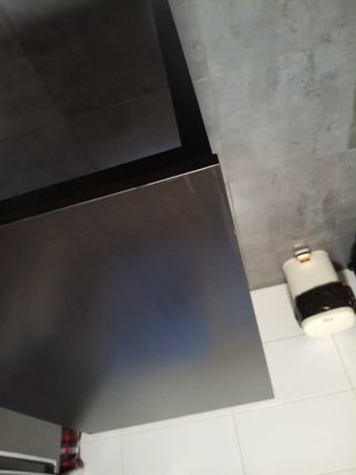 Mesa de cocina negra y gris