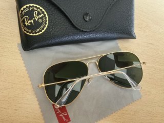 Gafas de Sol Ray-Ban Aviator RB3025 Doradas Verdes