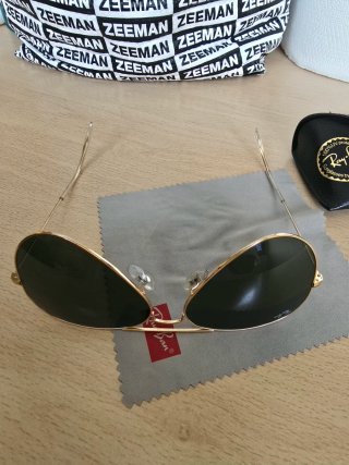 Gafas de Sol Ray-Ban Aviator RB3025 Doradas Verdes