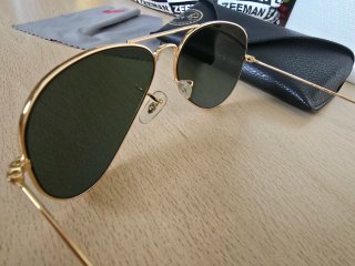 Gafas de Sol Ray-Ban Aviator RB3025 Doradas Verdes