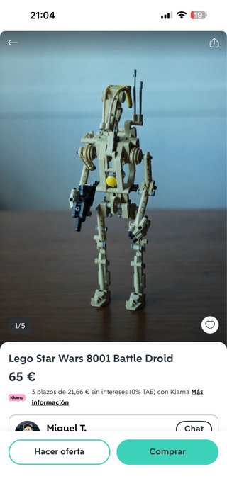 Lego Star Wars 8001 Battle Droid