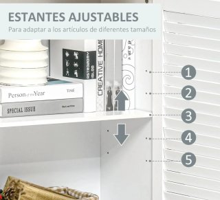 Aparador blanco 2 puertas diseño persiana