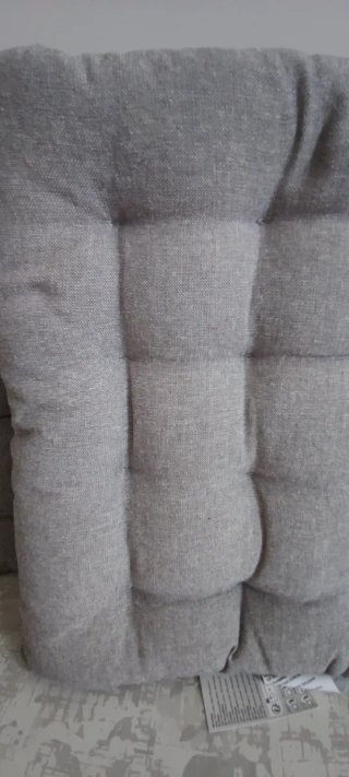 2 Cojines Asiento Gris 38x38 100% algodón NUEVOS