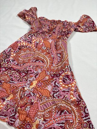 Vestido corto estampado paisley