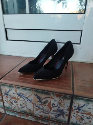 Zapatos de tacón negros Blanco T40