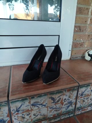 Zapatos de tacón negros Blanco T40