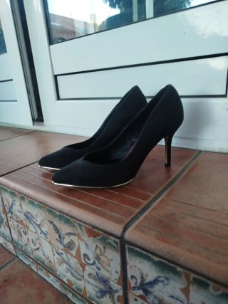 Zapatos de tacón negros Blanco T40