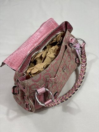 Bolso Vintage Guess Beige y Rosa