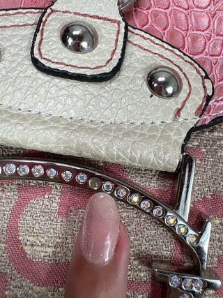 Bolso Vintage Guess Beige y Rosa