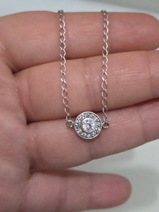 Conjunto Plata 925 Ley Collar y Pulsera