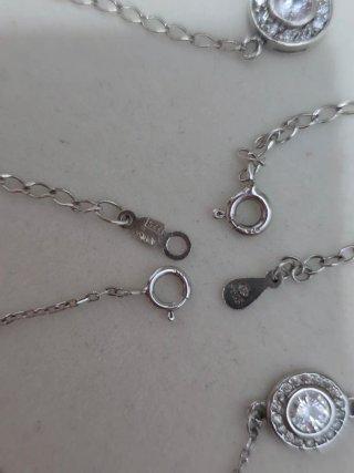 Conjunto Plata 925 Ley Collar y Pulsera