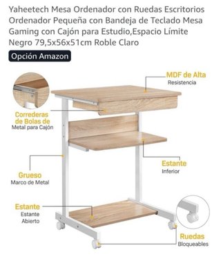Mesa Ordenador Portátil Yaheetech
