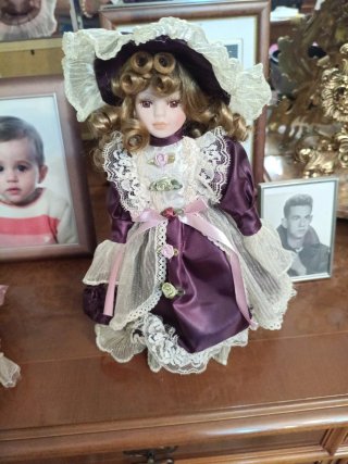 3 Bambole di Porcellana da Collezione