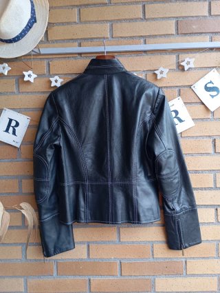 Chaqueta de piel Mellachia Negra talla S y M
