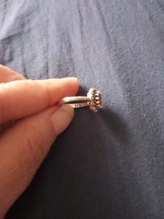 Anello in Argento con Pietra Rossa