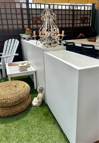 Maceta Blanca grande NEWGARDEN Rectangular