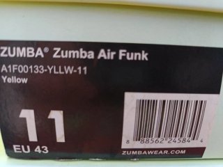 Zapatillas Zumba Amarillas y Blancas T 42'5