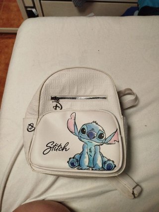 Mochila Blanca Stitch Disney