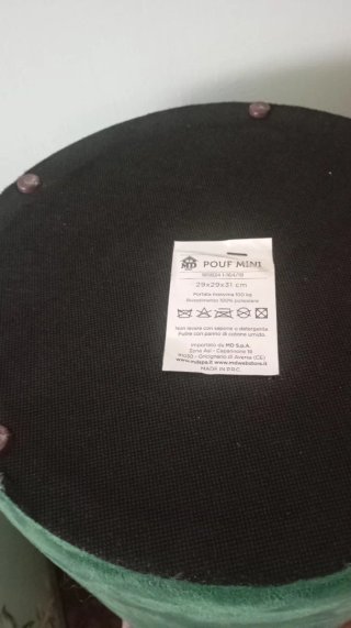 Pouf velluto verde