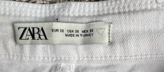 Pantalón vaquero blanco Zara slim Roto T38