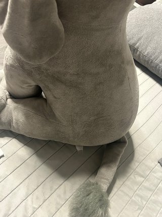 Peluche Elefante Grigio con Dettagli Rosa