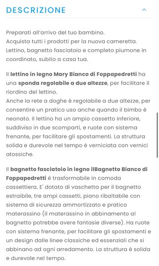 Cameretta Foppapedretti: Lettino e Fasciatoio