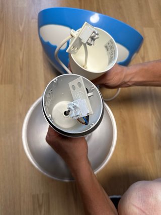 2 Lámparas Techo Ikea Azul/Plata