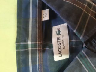 Camisa Lacoste Cuadros Talla M