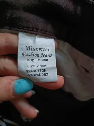 Pantalón pitillo marrón talle alto MISTWAN