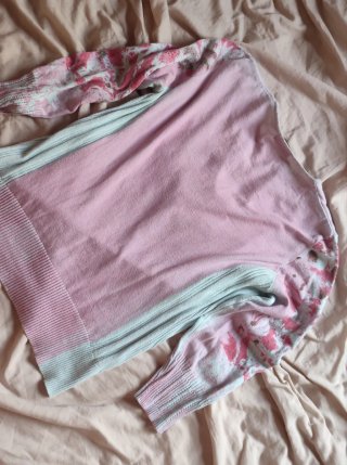 Jersey rosa y azul pastel talla S