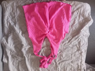 Blusa rosa anudada talla única