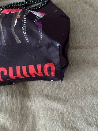 Bolso Moschino Negro Estampado Figuras